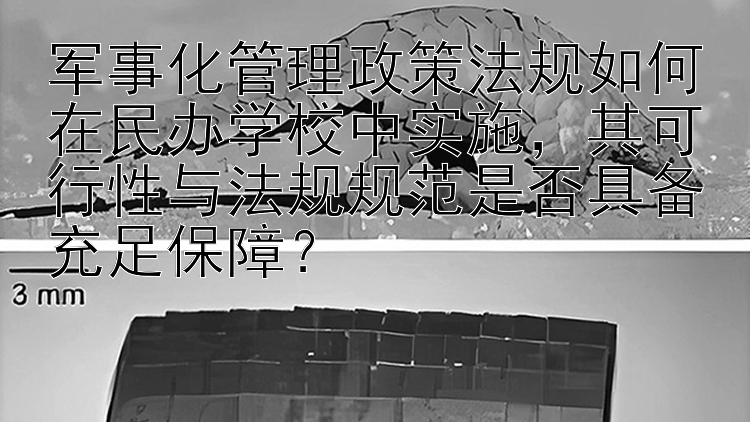 军事化管理政策法规如何在民办学校中实施，其可行性与法规规范是否具备充足保障？